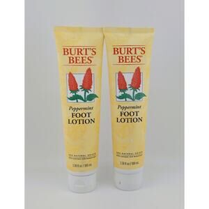2 Pack - Burt's Bees Peppermint Foot Lotion 3.38 oz New Sealed